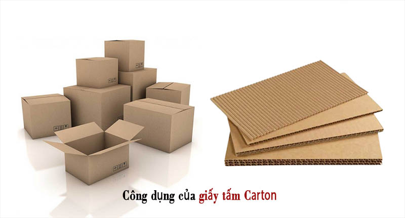 Công dụng của giấy tấm carton