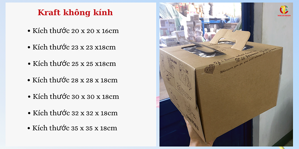 Họp giấy Kraft không kinh cao 18cm