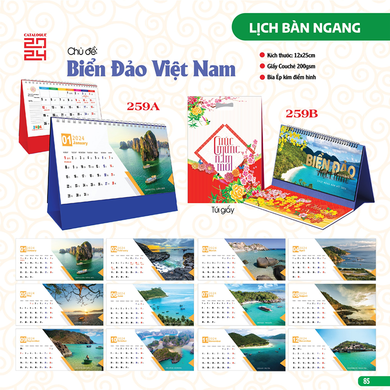 Hình dáng và chất liệu lịch dể bàn đẹp