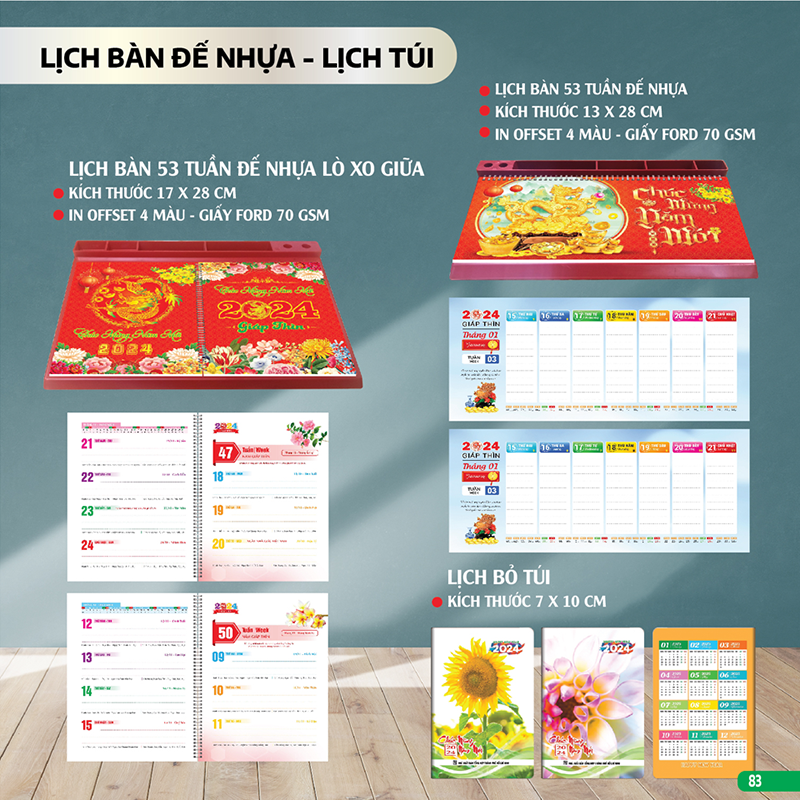 Đặt mua lịch để bàn đẹp 2024 ở đâu đảm bảo chất lượng, giá rẻ