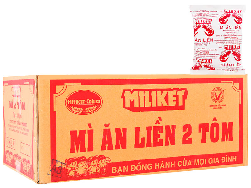 Mẫu thùng đựng carton đựng mì ăn liền 