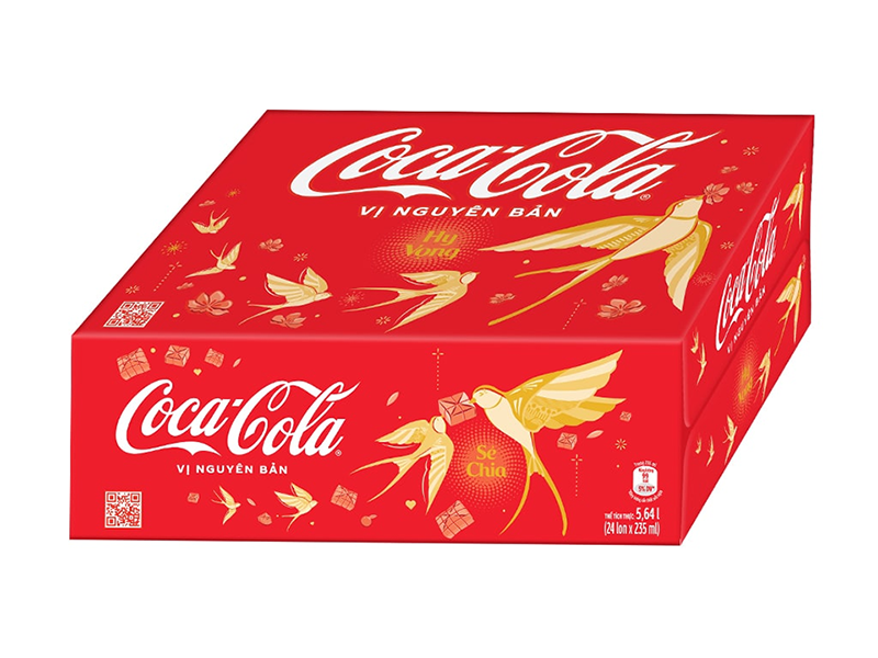 Mẫu thùng giấy đựng nước Cocacola